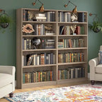 Universal Tall 5 Shelf Bookcase Storage - Set of 2 by 