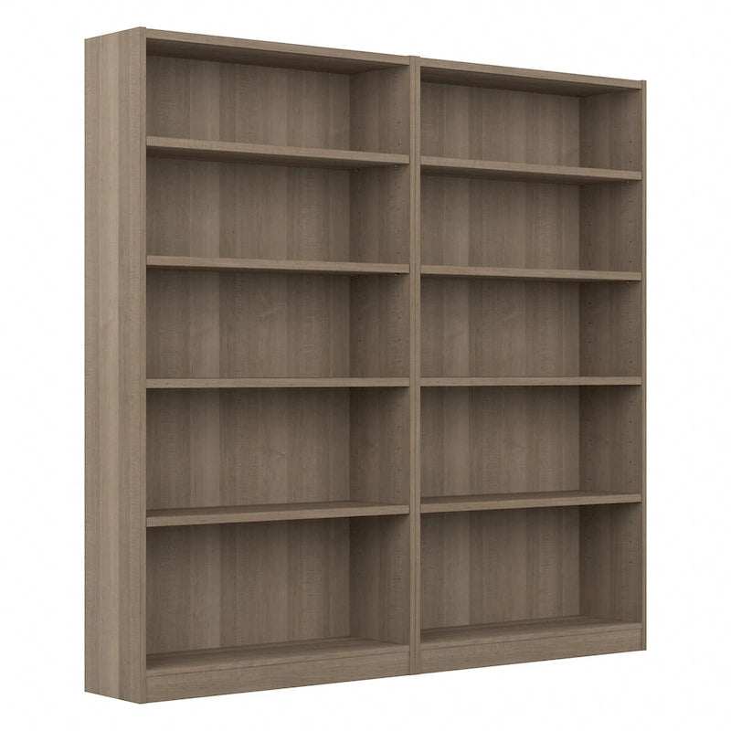 Bibliothèque de rangement universelle haute à 5 étagères – Lot de 2 par