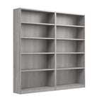 Bibliothèque de rangement universelle haute à 5 étagères – Lot de 2 par