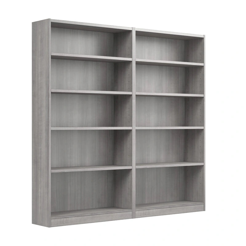 Bibliothèque de rangement universelle haute à 5 étagères – Lot de 2 par
