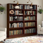 Bibliothèque de rangement universelle haute à 5 étagères – Lot de 2 par