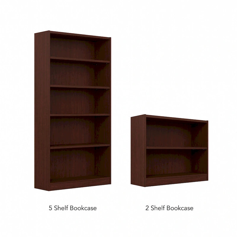 Bibliothèque de rangement universelle haute à 5 étagères – Lot de 2 par