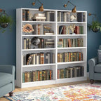 Bibliothèque de rangement universelle haute à 5 étagères – Lot de 2 par