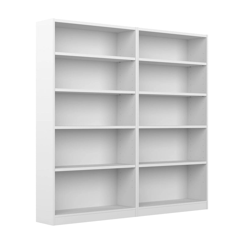 Bibliothèque de rangement universelle haute à 5 étagères – Lot de 2 par