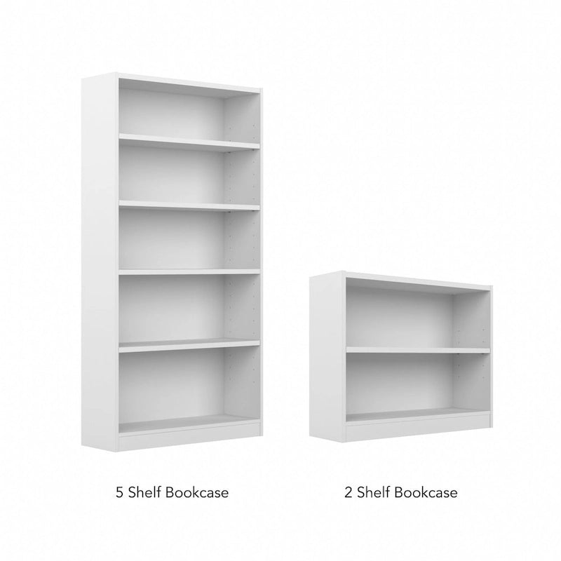 Bibliothèque de rangement universelle haute à 5 étagères – Lot de 2 par