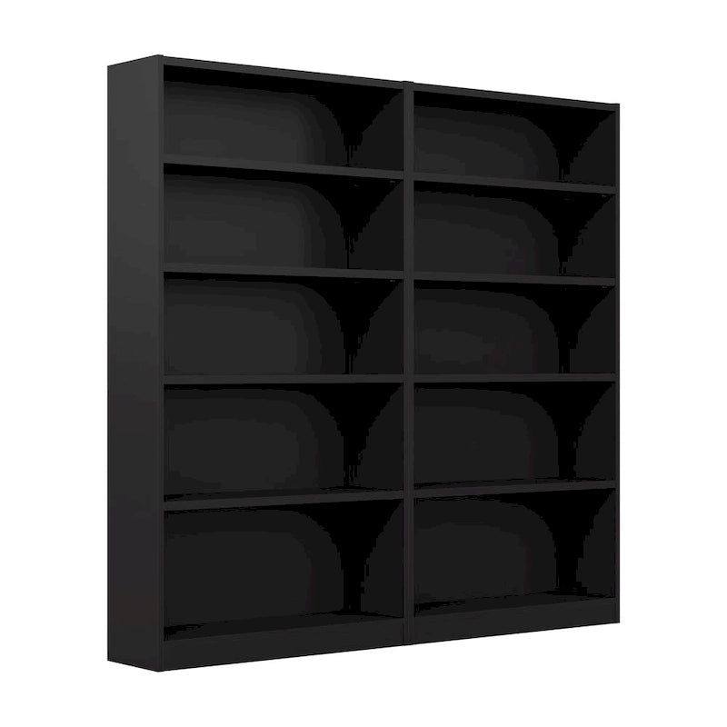 Bibliothèque de rangement universelle haute à 5 étagères – Lot de 2 par