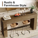 Console de 59 pouces pour salon, table d'entrée de style ferme
