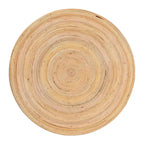 Table basse Tokyo en rotin naturel laminé – Table tambour fabriquée à la main pour salon, mobilier de style bohème côtier