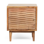 Tables de chevet Eakins Boho en bois d'acacia fabriquées à la main (lot de 2) par