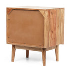 Tables de chevet Eakins Boho en bois d'acacia fabriquées à la main (lot de 2) par