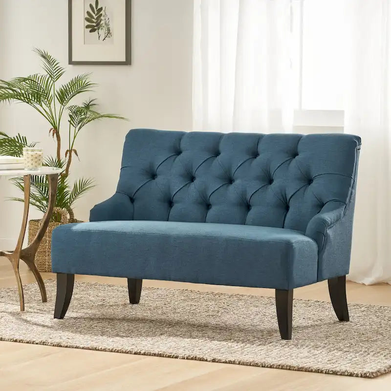 Nicole Polyester Blend Fabric Settee by  - 29.25L x 43.75W x 30.50H