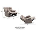 Fauteuil inclinable en tissu Cindy – 37L x 39P x 38H