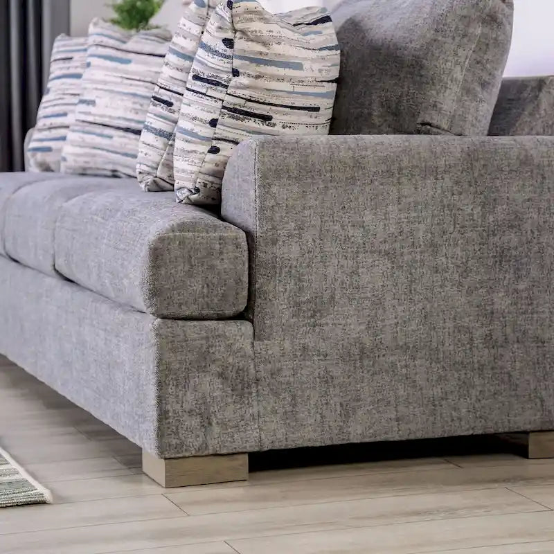 Canapé Nort avec accoudoirs évasés rembourrés en tissu de transition par