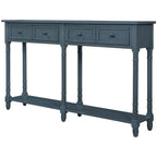 Console Table Table d'appoint Montage facile avec deux tiroirs de rangement et étagère inférieure pour le salon, l'entrée