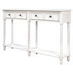 Console Table Table d'appoint Montage facile avec deux tiroirs de rangement et étagère inférieure pour le salon, l'entrée