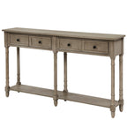 Console Table Table d'appoint Montage facile avec deux tiroirs de rangement et étagère inférieure pour le salon, l'entrée