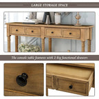 Console Table Table d'appoint Montage facile avec deux tiroirs de rangement et étagère inférieure pour le salon, l'entrée