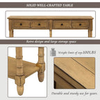 Console Table Table d'appoint Montage facile avec deux tiroirs de rangement et étagère inférieure pour le salon, l'entrée