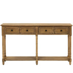 Console Table Table d'appoint Montage facile avec deux tiroirs de rangement et étagère inférieure pour le salon, l'entrée