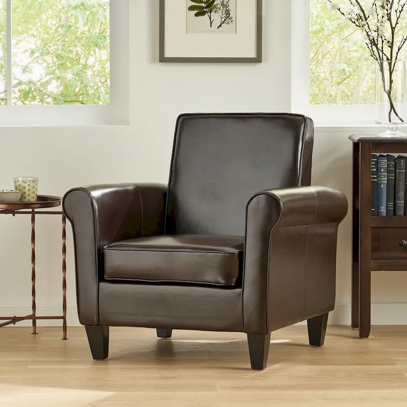 Freemont Brown Bonded Leather Club Chair by 
