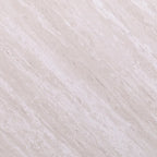 Table basse ronde Aldea en faux marbre avec étagère