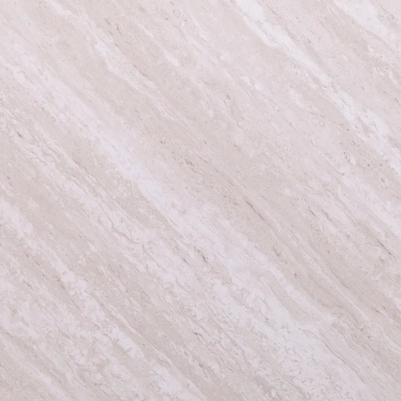 Table basse ronde Aldea en faux marbre avec étagère