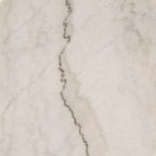 Table d'appoint ronde Egan avec plateau en marbre et finition argentée par