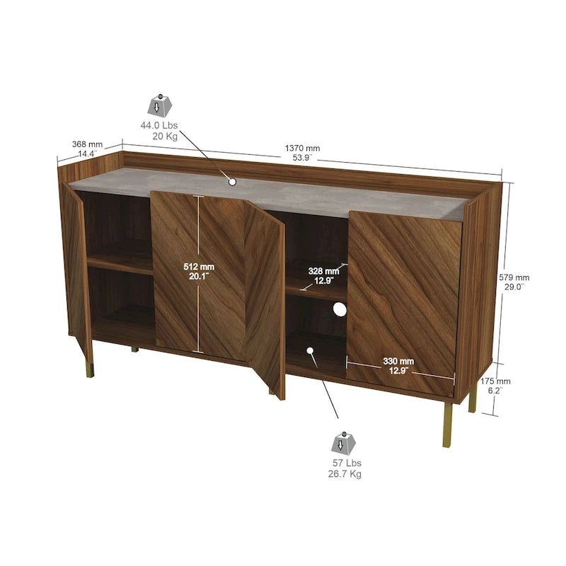 Élégant buffet/console d'entrée par