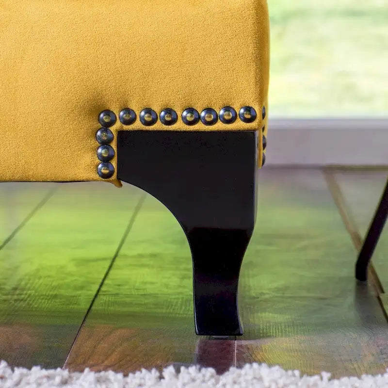 Canapé Gisc en velours contemporain avec accoudoirs inclinés par