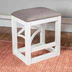 Console roulante gigogne 2 pièces Crewson Wood avec 3 tabourets