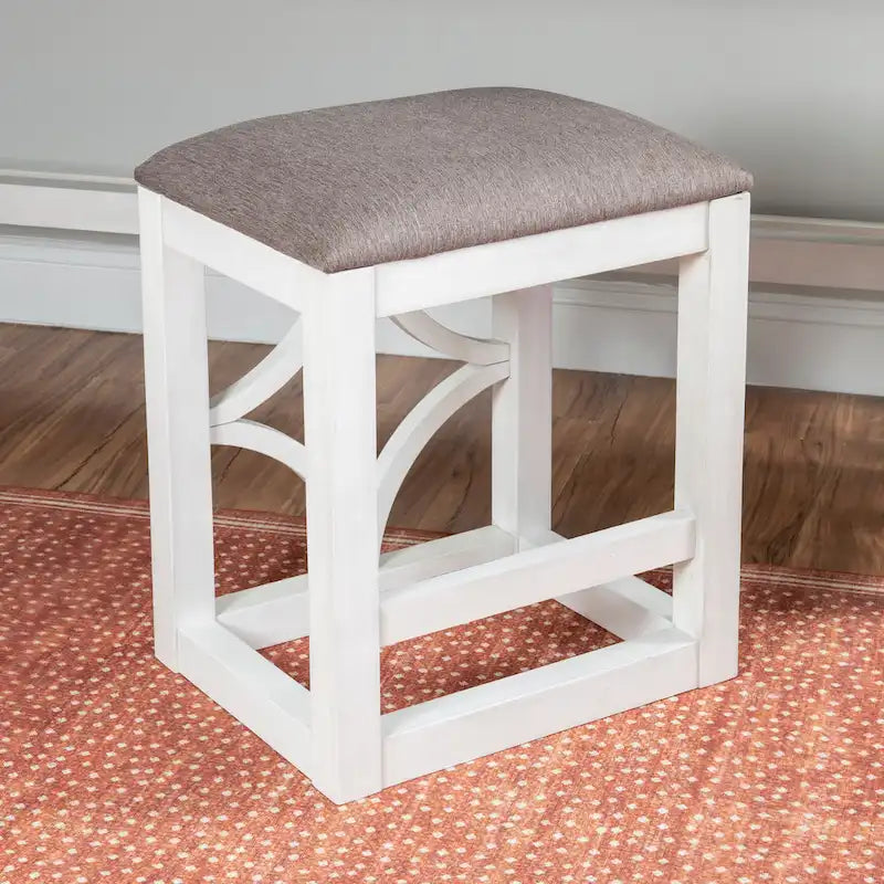 Console roulante gigogne 2 pièces Crewson Wood avec 3 tabourets