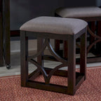 Console roulante gigogne 2 pièces Crewson Wood avec 3 tabourets