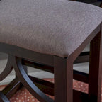 Console roulante gigogne 2 pièces Crewson Wood avec 3 tabourets