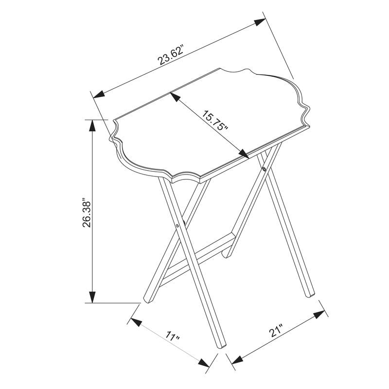 Plateau de service pliable Hedda (lot de 2)