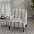 Fauteuil d'appoint rayé capitonné traditionnel Fauteuil moderne