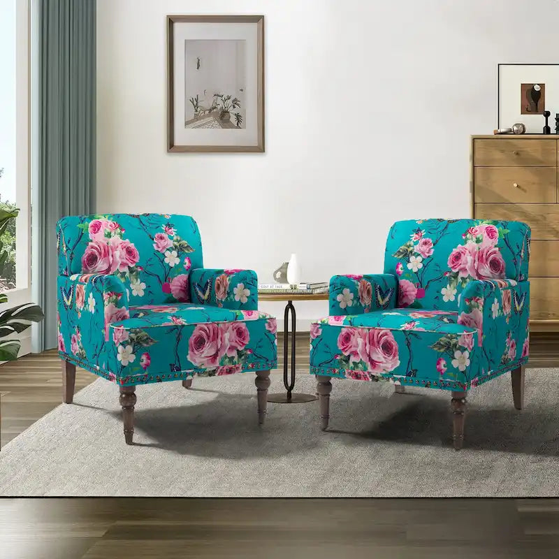 Fauteuil d'appoint rayé capitonné traditionnel Fauteuil moderne