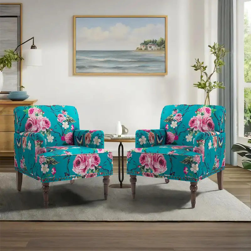 Fauteuil d'appoint rayé capitonné traditionnel Fauteuil moderne