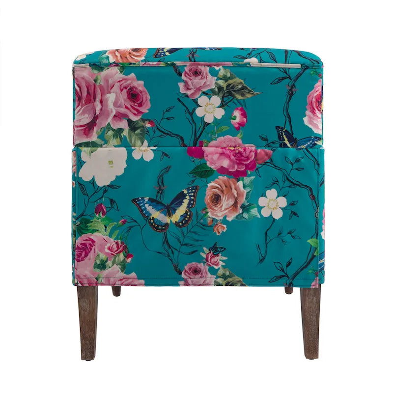 Fauteuil d'appoint rayé capitonné traditionnel Fauteuil moderne