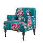 Fauteuil d'appoint rayé capitonné traditionnel Fauteuil moderne
