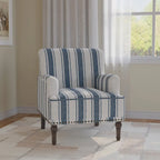 Fauteuil d'appoint rayé capitonné traditionnel Fauteuil moderne
