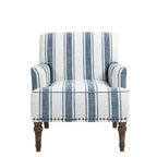 Fauteuil d'appoint rayé capitonné traditionnel Fauteuil moderne