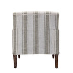 Fauteuil d'appoint rayé capitonné traditionnel Fauteuil moderne