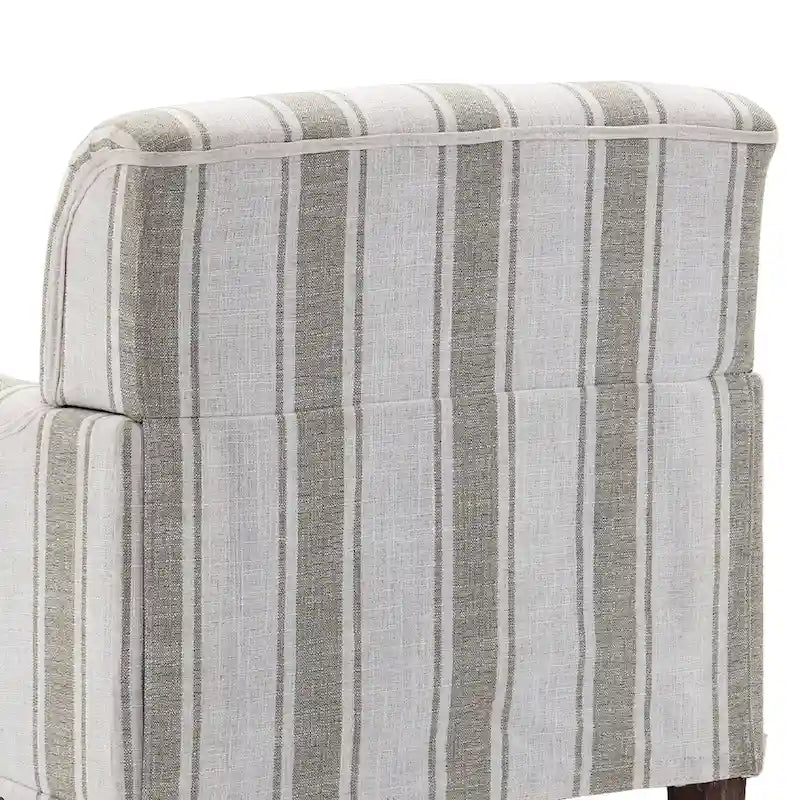 Fauteuil d'appoint rayé capitonné traditionnel Fauteuil moderne