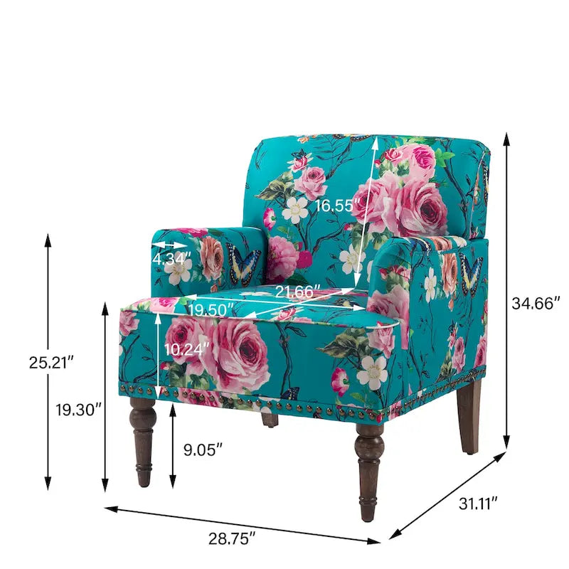 Fauteuil d'appoint rayé capitonné traditionnel Fauteuil moderne