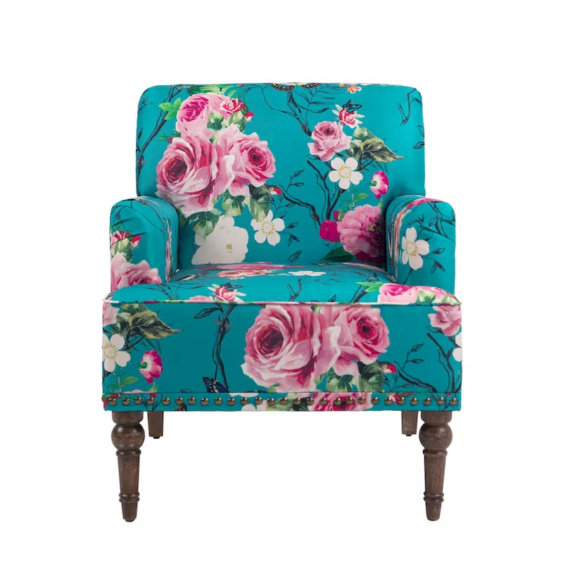 Fauteuil d'appoint rayé capitonné traditionnel Fauteuil moderne