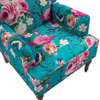 Fauteuil d'appoint rayé capitonné traditionnel Fauteuil moderne