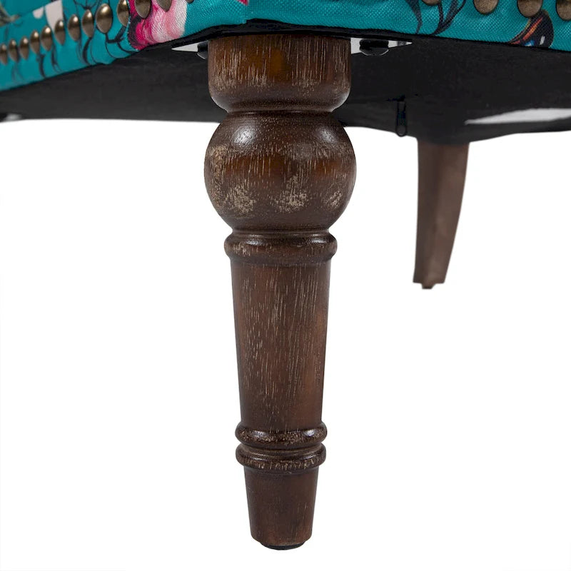 Fauteuil d'appoint rayé capitonné traditionnel Fauteuil moderne
