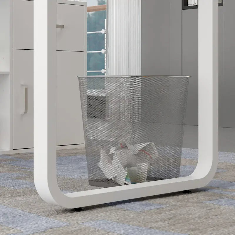 Bureau de direction en L avec caisson de rangement pour la maison et le bureau