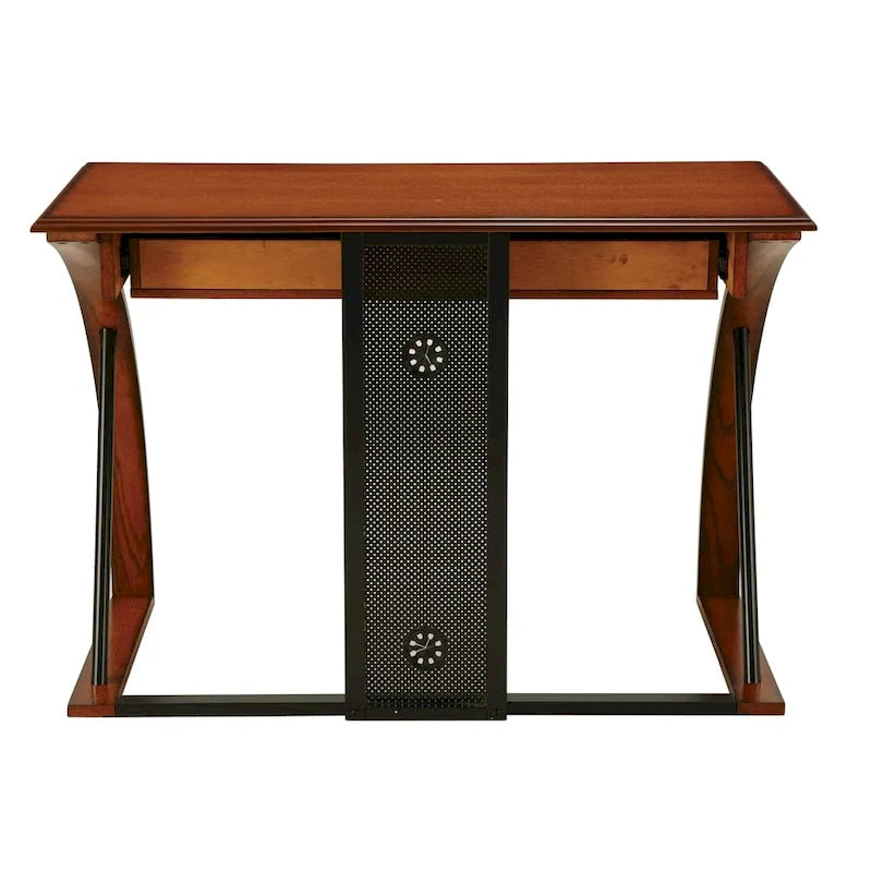 Bureau Mandevilla en bois de chêne classique avec tiroir à clavier