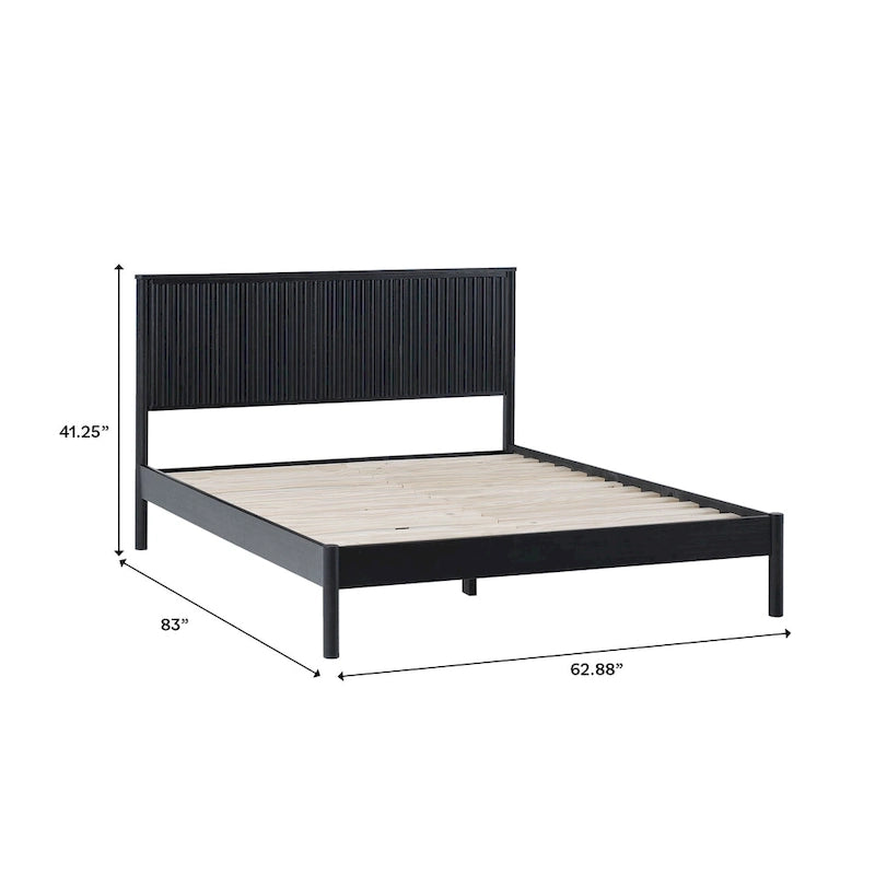 Lit Queen en bois massif de style transitionnel Middlebrook Designs